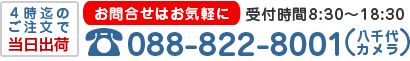 ご質問・ご相談はお気軽に　088-822-8001